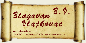 Blagovan Vlajkovac vizit kartica